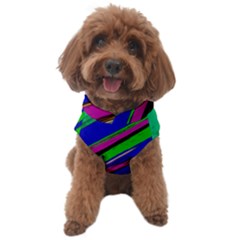 Diagonal Green Blue Purple And Black Abstract Art Dog Sweater by KorokStudios