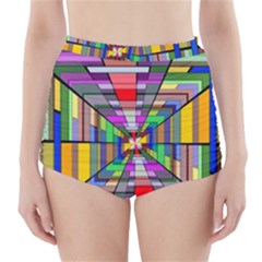 Art Background Abstract High-waisted Bikini Bottoms by artworkshop