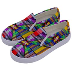 Art Background Abstract Kids  Canvas Slip Ons