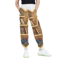 Bookshelf Heart Kids  Elastic Waist Pants by artworkshop