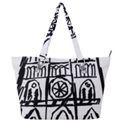 Gold Foil Notre Dame Full Print Shoulder Bag by artworkshop