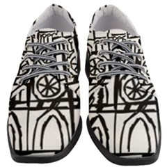 Gold Foil Notre Dame Women Heeled Oxford Shoes by artworkshop