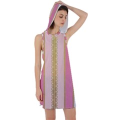 Lace Gold Euclidean Racer Back Hoodie Dress by artworkshop