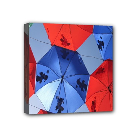 Letters Pattern Folding Umbrellas 2 Mini Canvas 4  X 4  (stretched) by artworkshop