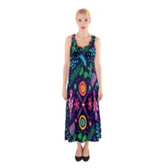 Pattern Nature Design Sleeveless Maxi Dress