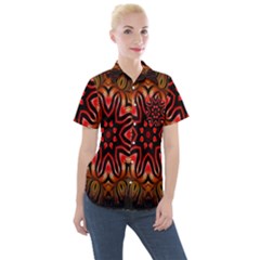 Wallpapers Texture Model Women s Short Sleeve Pocket Shirt