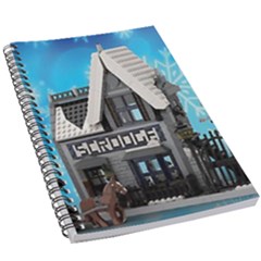 Winter Village Snow Brick Buildings 5 5  X 8 5  Notebook by artworkshop