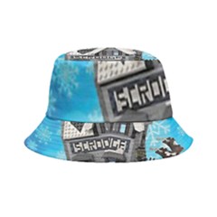 Winter Village Snow Brick Buildings Inside Out Bucket Hat