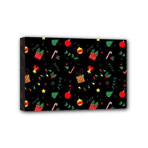 Christmas Pattern Texture Colorful Wallpaper Mini Canvas 6  X 4  (stretched)