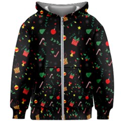 Christmas Pattern Texture Colorful Wallpaper Kids  Zipper Hoodie Without Drawstring