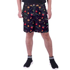 Christmas Pattern Texture Colorful Wallpaper Men s Pocket Shorts