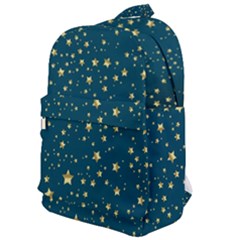 Star Golden Pattern Christmas Design White Gold Classic Backpack by Ravend