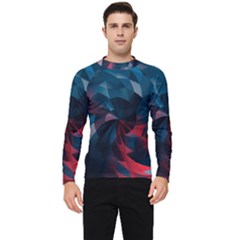 Art Polygon Geometric Design Pattern Colorful Men s Long Sleeve Rash Guard by Ravend