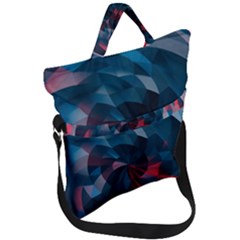 Art Polygon Geometric Design Pattern Colorful Fold Over Handle Tote Bag