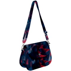 Art Polygon Geometric Design Pattern Colorful Saddle Handbag