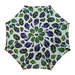 Leaves Watercolor Ornamental Decorative Design Golf Umbrellas