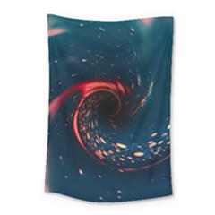 Fluid Swirl Spiral Twist Liquid Abstract Pattern Small Tapestry