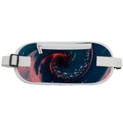 Fluid Swirl Spiral Twist Liquid Abstract Pattern Rounded Waist Pouch