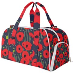 Background Poppies Flowers Seamless Ornamental Burner Gym Duffel Bag by Ravend