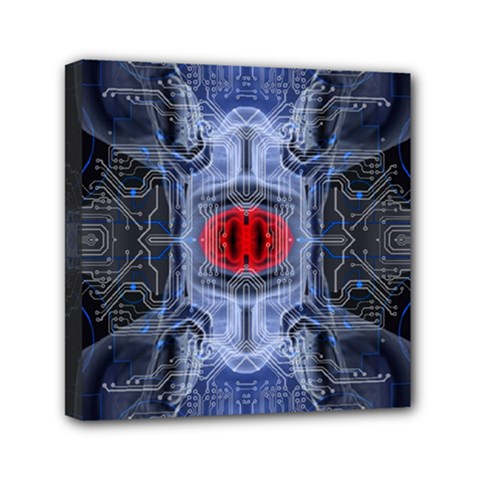 Art Robot Artificial Intelligence Technology Mini Canvas 6  X 6  (stretched) by Ravend