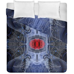 Art Robot Artificial Intelligence Technology Duvet Cover Double Side (california King Size) by Ravend