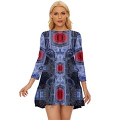 Art Robot Artificial Intelligence Technology Long Sleeve Babydoll Dress