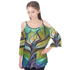 Tree Magical Colorful Abstract Metaphysical Flutter Tees