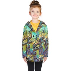 Tree Magical Colorful Abstract Metaphysical Kids  Double Breasted Button Coat