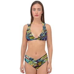 Tree Magical Colorful Abstract Metaphysical Double Strap Halter Bikini Set