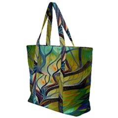 Tree Magical Colorful Abstract Metaphysical Zip Up Canvas Bag