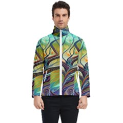 Tree Magical Colorful Abstract Metaphysical Men s Bomber Jacket