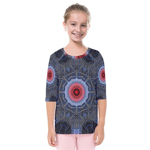 Art Robots Artificial Intelligence Technology Kids  Quarter Sleeve Raglan Tee by Ravend