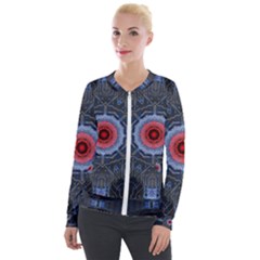 Art Robots Artificial Intelligence Technology Velvet Zip Up Jacket