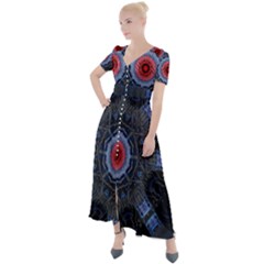 Art Robots Artificial Intelligence Technology Button Up Short Sleeve Maxi Dress