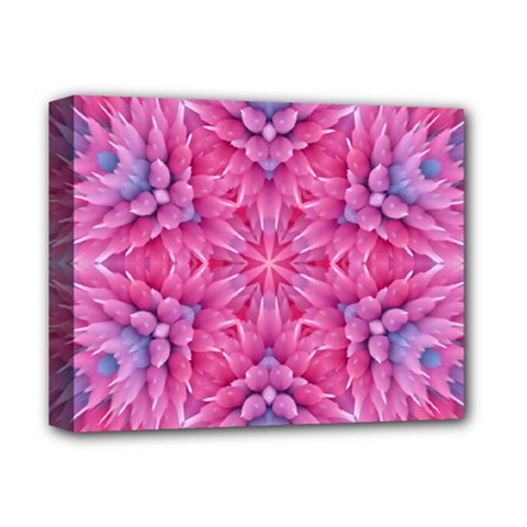 Art Rosette Pattern Background Floral Pattern Deluxe Canvas 14  X 11  (stretched)