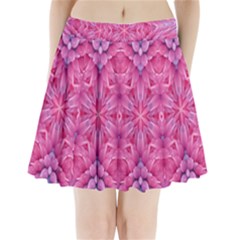 Art Rosette Pattern Background Floral Pattern Pleated Mini Skirt