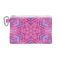 Art Rosette Pattern Background Floral Pattern Canvas Cosmetic Bag (medium)