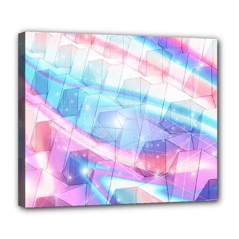 Polygons Bokeh Geometric Art Geometric Background Deluxe Canvas 24  X 20  (stretched)