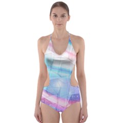 Polygons Bokeh Geometric Art Geometric Background Cut-out One Piece Swimsuit