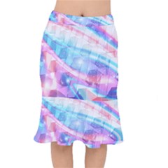 Polygons Bokeh Geometric Art Geometric Background Short Mermaid Skirt