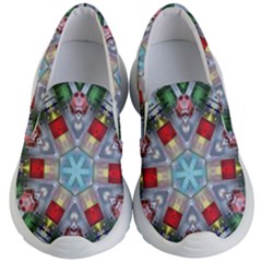 Geometric Symmetrical Symmetry Data Futuristic Kids Lightweight Slip Ons by Ravend