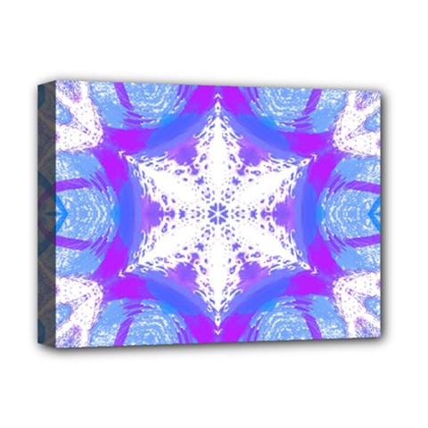 Snowflake Kaleidoscope Template Background Deluxe Canvas 16  X 12  (stretched) 