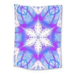 Snowflake Kaleidoscope Template Background Medium Tapestry