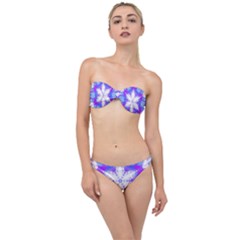 Snowflake Kaleidoscope Template Background Classic Bandeau Bikini Set