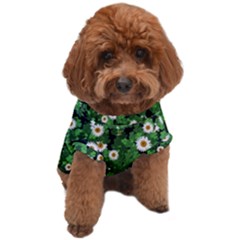 Daisies Clovers Lawn Digital Drawing Background Dog T-shirt