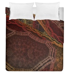 Fractal Pattern Geometric Pattern Disintegration Duvet Cover Double Side (queen Size) by Ravend