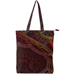 Fractal Pattern Geometric Pattern Disintegration Double Zip Up Tote Bag