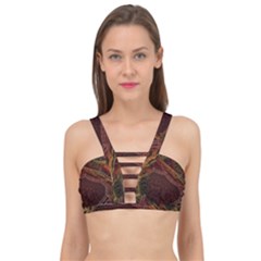 Fractal Pattern Geometric Pattern Disintegration Cage Up Bikini Top