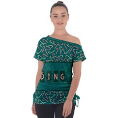 Advent Christmas Time Pre-christmas Time Off Shoulder Tie-up Tee