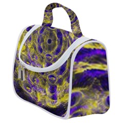 Fractal Glowing Kaleidoscope Satchel Handbag by Ravend